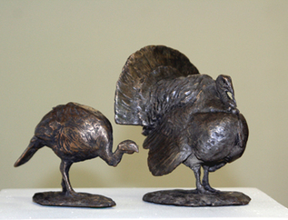 turkey sculpture bronze