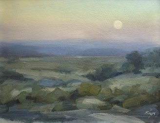 Moonrise painting picture