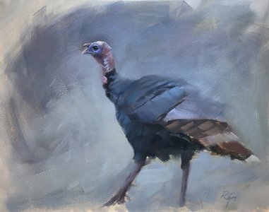 Wild Turkey painting